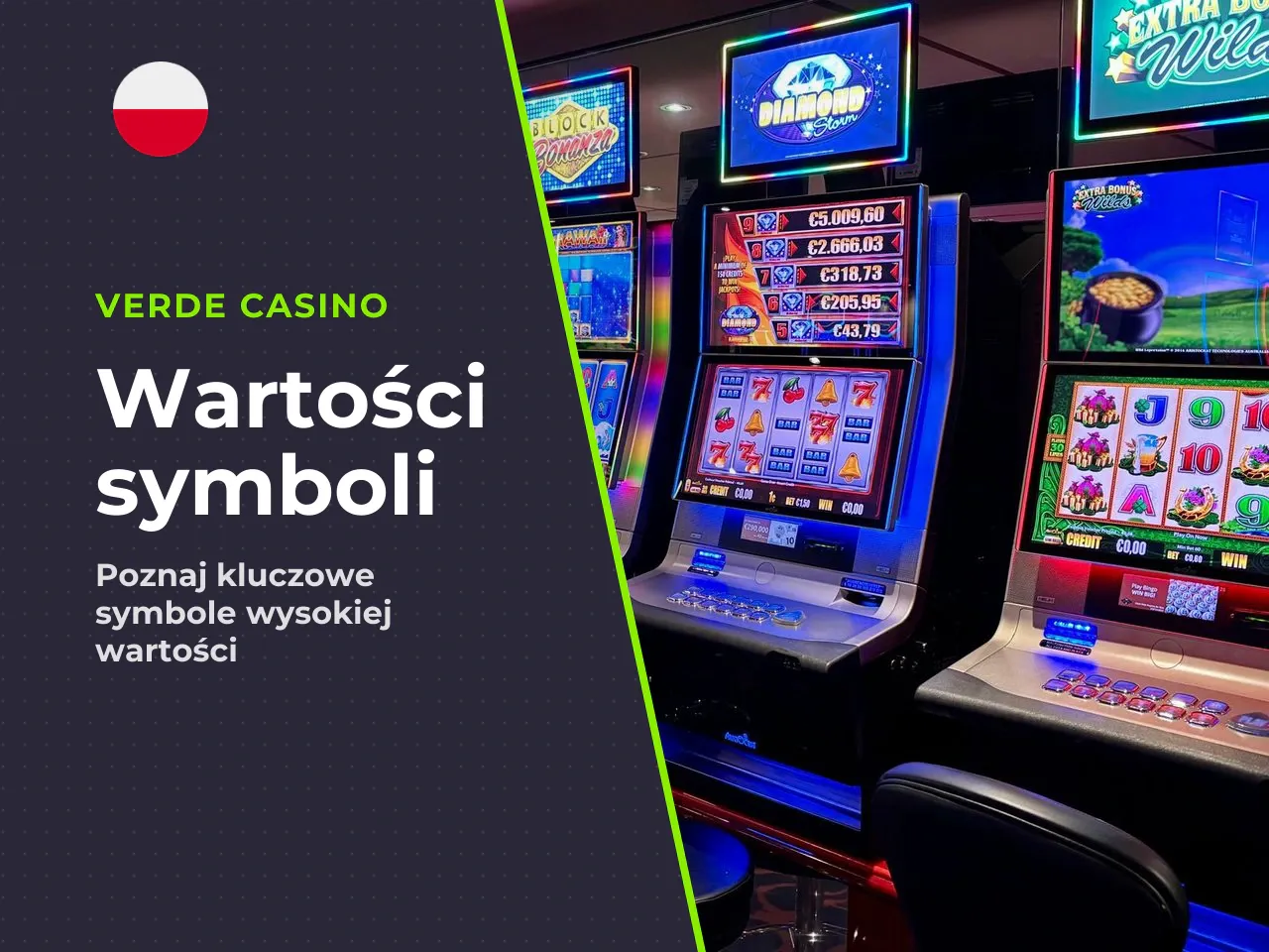 Hierarchia symboli. Symbole w grze dzielą się na trzy kategorie: **Symbole wysokiej wartości:**