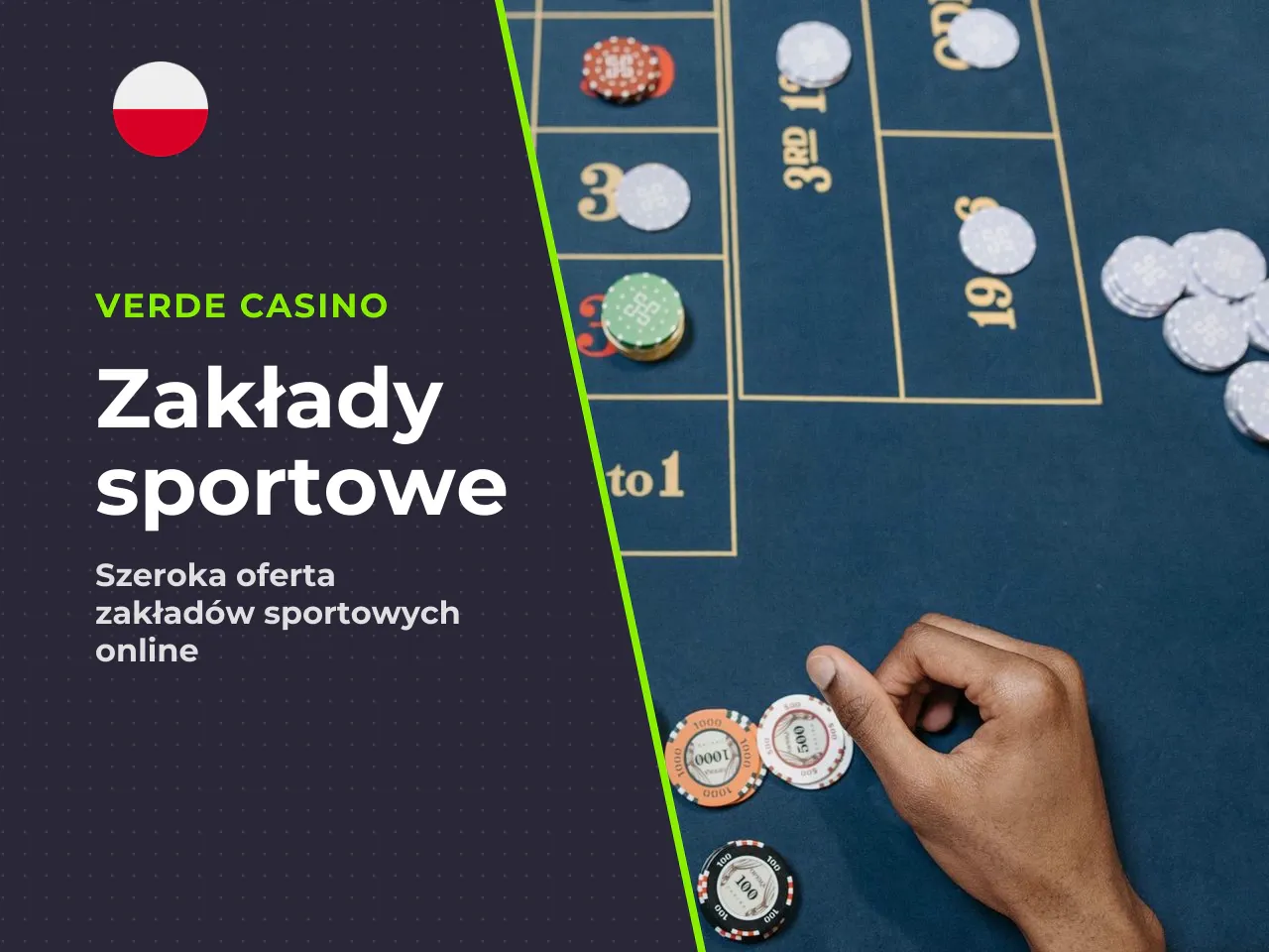 Zakłady sportowe w Verde Casino. Warto wspomnieć, że Verde Casino oferuje nie tylko gry kasynowe, ale również sekcję **zakładów sportowych**. Dostępne dyscypliny obejmują piłkę nożną, koszykówkę, teni