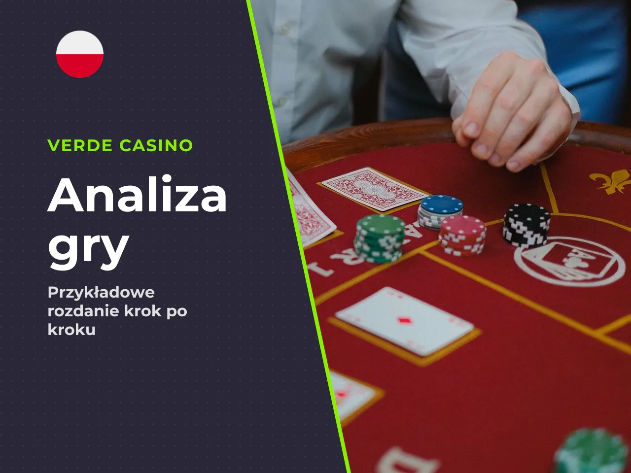 Praktyczny przykład: rozegrana ręka krok po kroku. Wyobraź sobie konkretną sytuację przy stole online: 1. **Stawiasz zakład** 20 żetonów. 2. **Otrzymujesz:** 6♠ i 8♦ — suma wynosi 14. 3. **Krupier pok