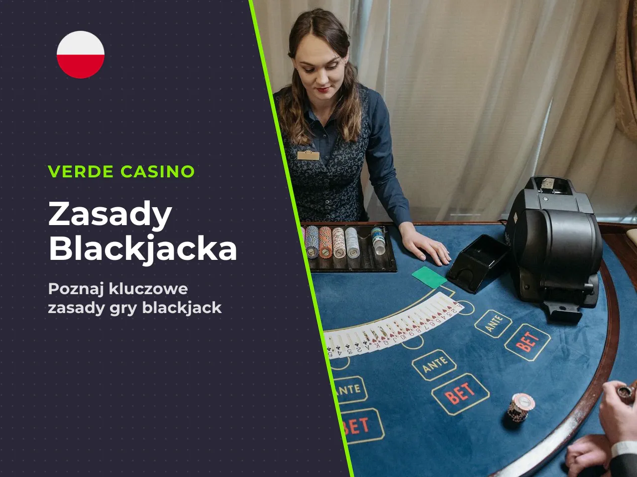 Zasady stołu, opcje zakładów i różnice między wariantami. Podział w regulacjach sprowadza się najczęściej do różnicy pomiędzy stołami **H17** (Hit on soft 17), zmuszającymi krupiera do brania karty na