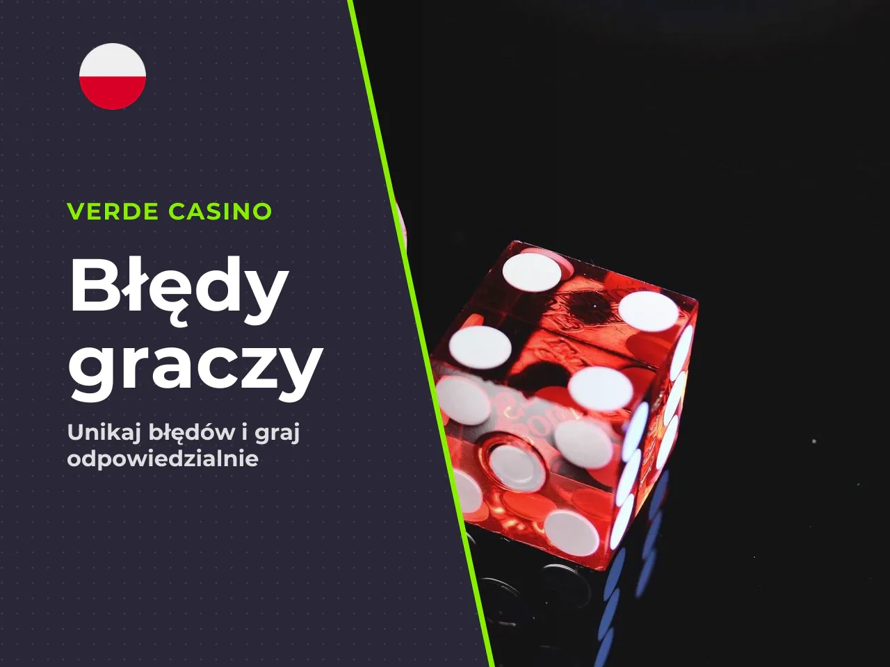 5 najczęstszych błędów graczy. 1. **Gonienie strat (chasing losses)** — po serii przegranych zwiększanie stawek w nadziei na „odrobienie". Prowadzi do szybkiego wyzerowania salda. To klasyka, ale wcią