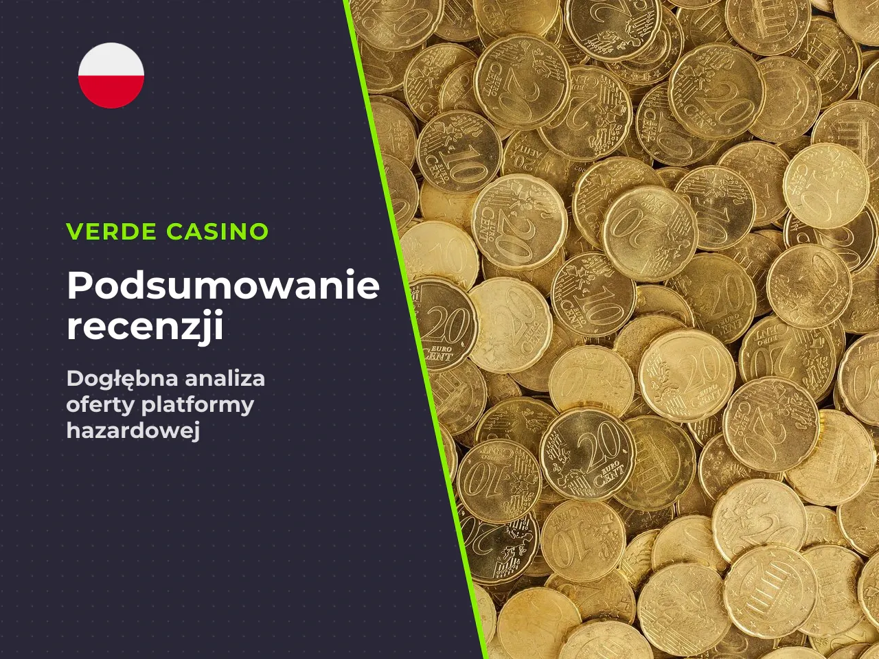 Podsumowanie recenzji. Verde Casino to rozbudowana platforma hazardowa z bogatą biblioteką gier, atrakcyjnym programem bonusowym i sprawną obsługą w języku polskim. Wyróżnia się 99-poziomowym programe